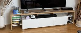 Sideboard weiss Holzoptik mit Schubladen