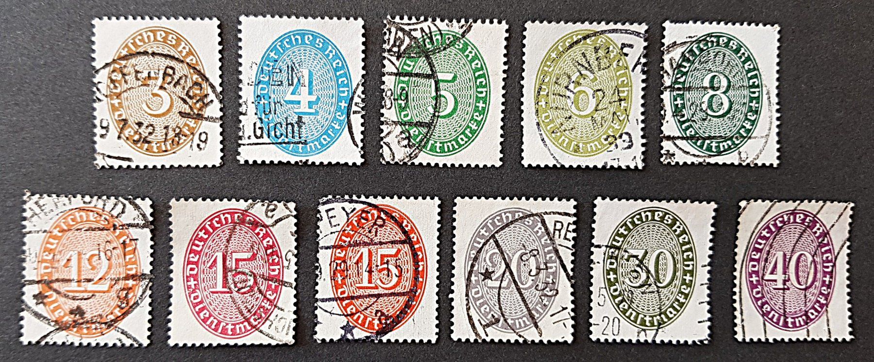 Alle Briefmarken: Deutsches Reich Dienstmarken ab 1927 – Gebraucht aus Winterthur von Saba1972