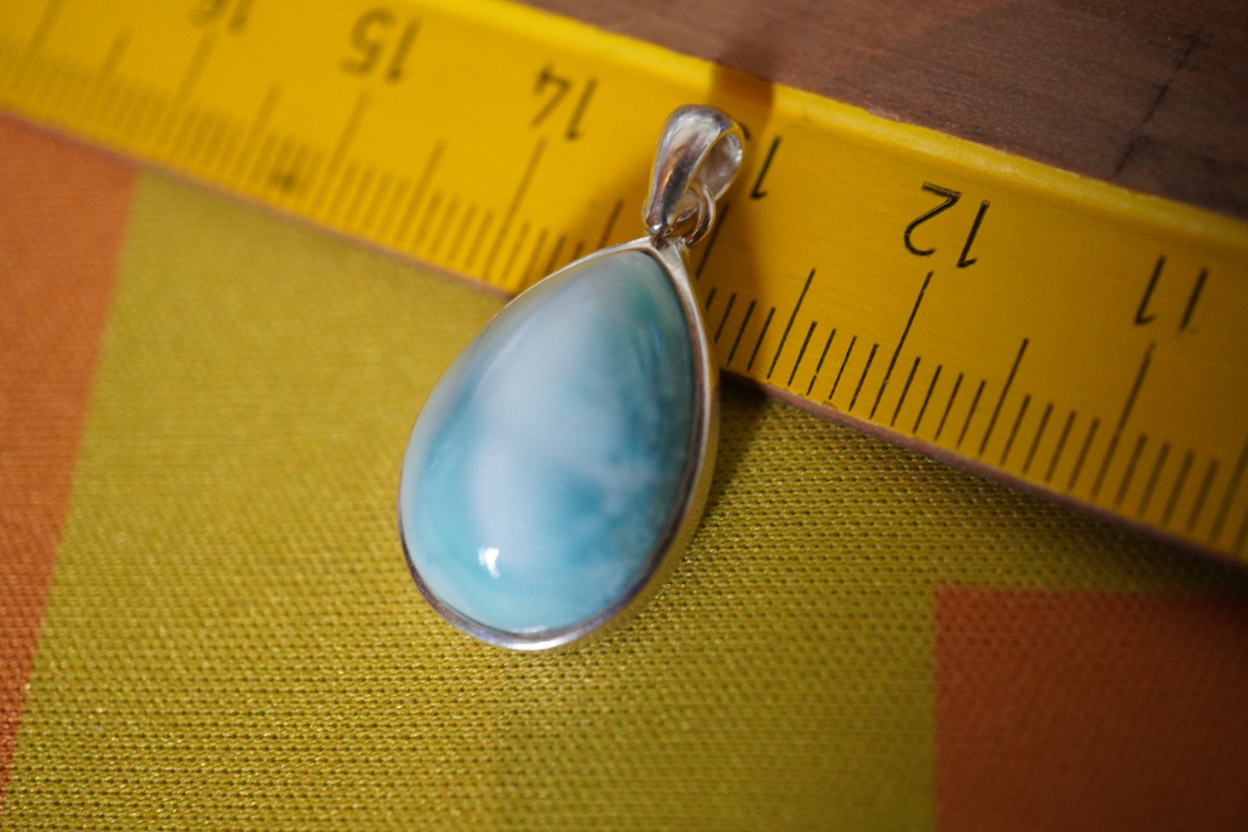 Ciondoli: Larimar   Wunderschön   Silber Gefasst  Anhänger – Nuovo (secondo la descrizione) da Eschenbach SG venduto da craniums 4