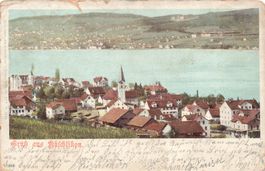 Küsnacht (ZH) Panoramablick auf das Dorf und den Zürichsee