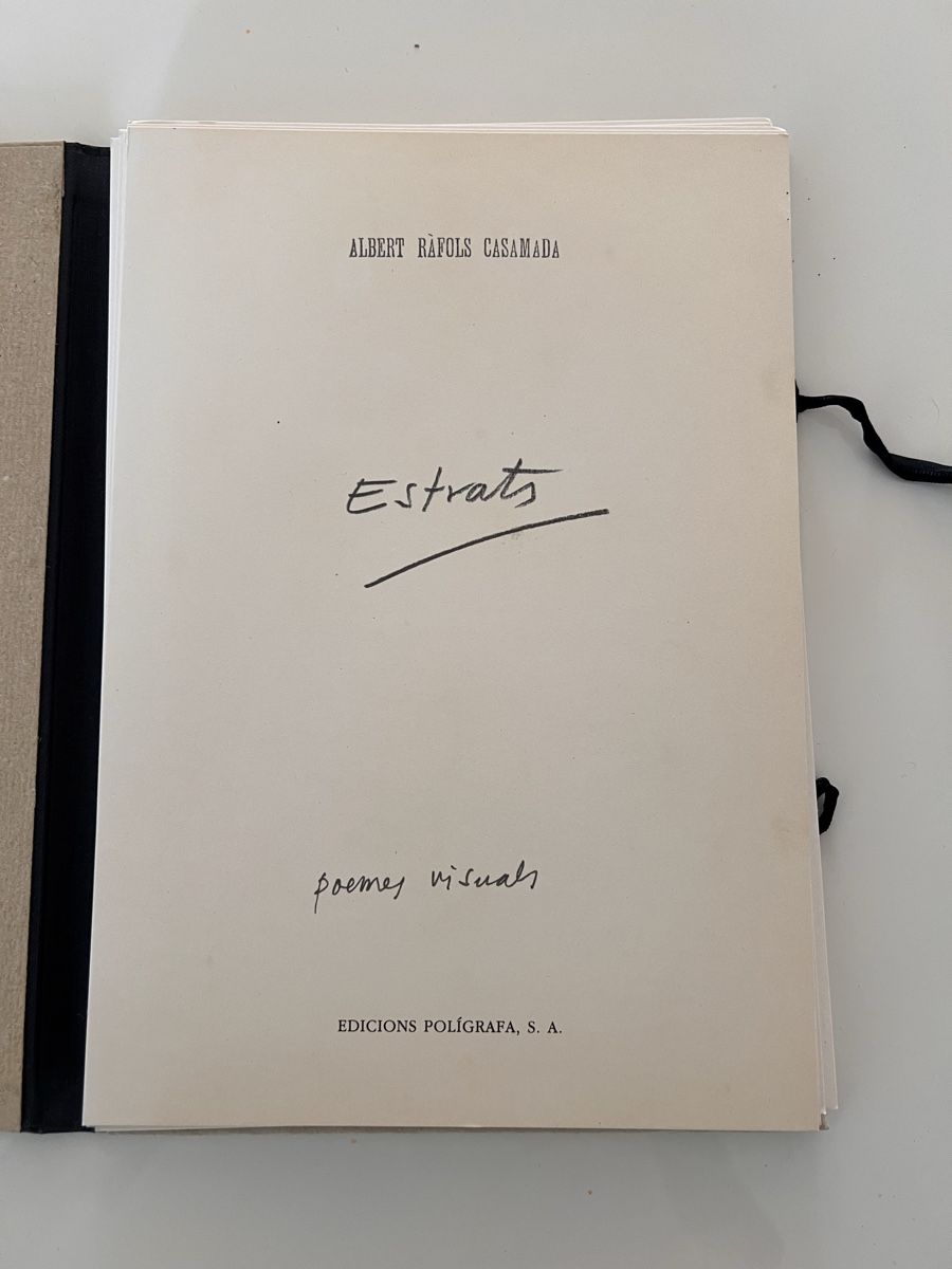 Libri: ESTRATS - RAFOLS CASAMADA 1985 - handsigned – Nuovo (secondo la descrizione) da Zürich venduto da Vera_Ma 1
