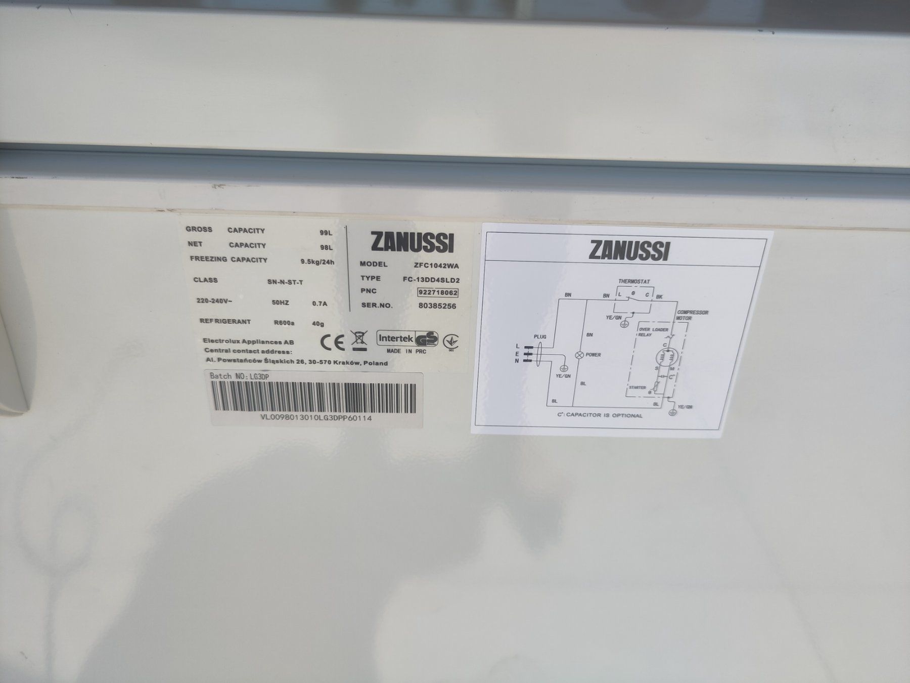 Zanussi Congelatori: Gefriertruhe – Usato da Boppelsen venduto da Sky1734 1