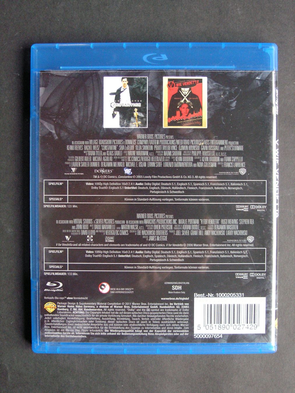 Tutti i DVDs: V Wie Vendetta & Constantine 2-Disc Set – Usato da Zuzwil SG venduto da vette13 1
