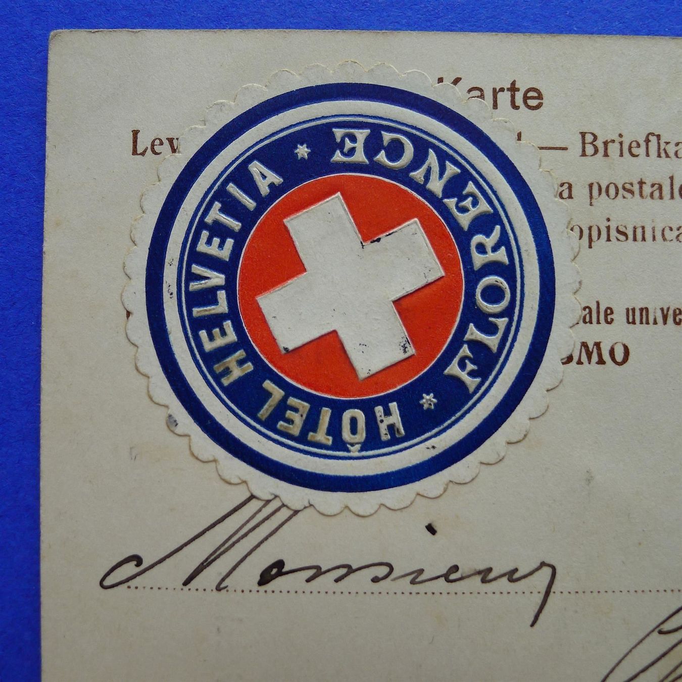 Tutti i francobolli: HOTEL-Vignette auf Postkarte – Usato da Ebikon venduto da SilvioFreund 1