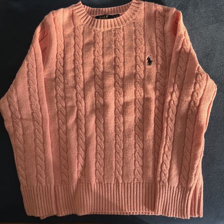 Polo Ralph Lauren Pullover Zopfmuster rosa Grösse S