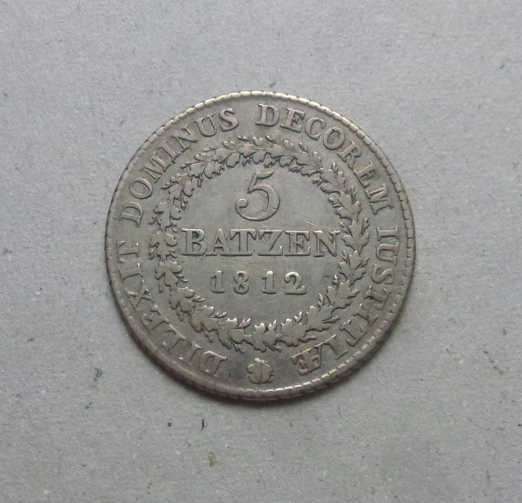 Alle Münzen: Obwalden ++ 5 Batzen 1812, gute Erhaltung – Gebraucht aus Walkringen von Casablanca777