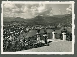 AK sw Lugano TI splendida fotografia, Text Steno ≈ 1937