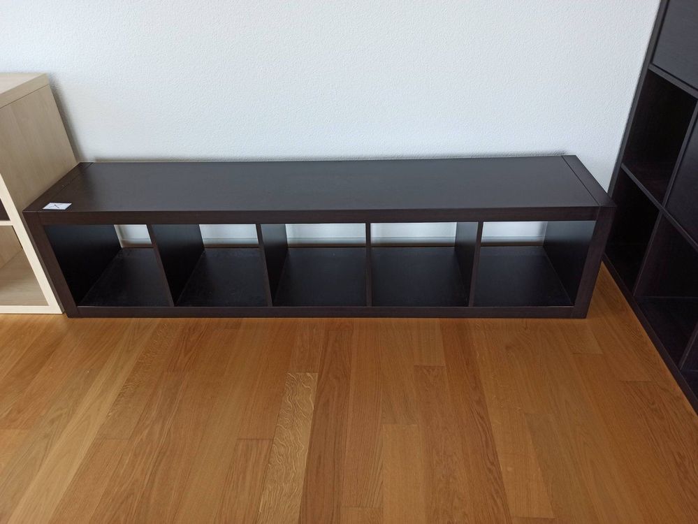 Ikea Kallax (Expedit) 1x5 schwarzbraun Kaufen auf Ricardo