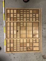 Wooden Typesetting Tray Organizer Holder used condition