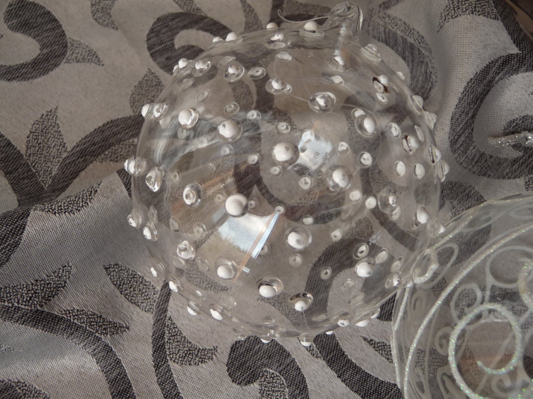 Tutte le decorazioni: 2 transparente Glaskugeln Christbaumschmuck – Usato da Alpnach Dorf venduto da marvo 4