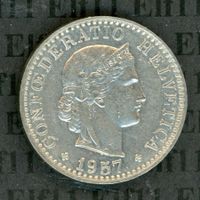 CHF___0.20 1957 -unz 20 Rappen