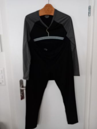 Damen Thermo-Leggings und -Shirt, Schwarz, Grösse XL