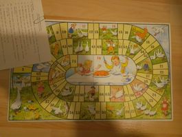 Antikes Vintage Spielbrett 2-seitig Gänsespiel & Autorennen!