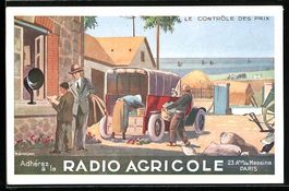 AK Reklame für Radio Agricole