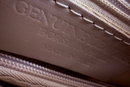 Handtasche / Leder Grau