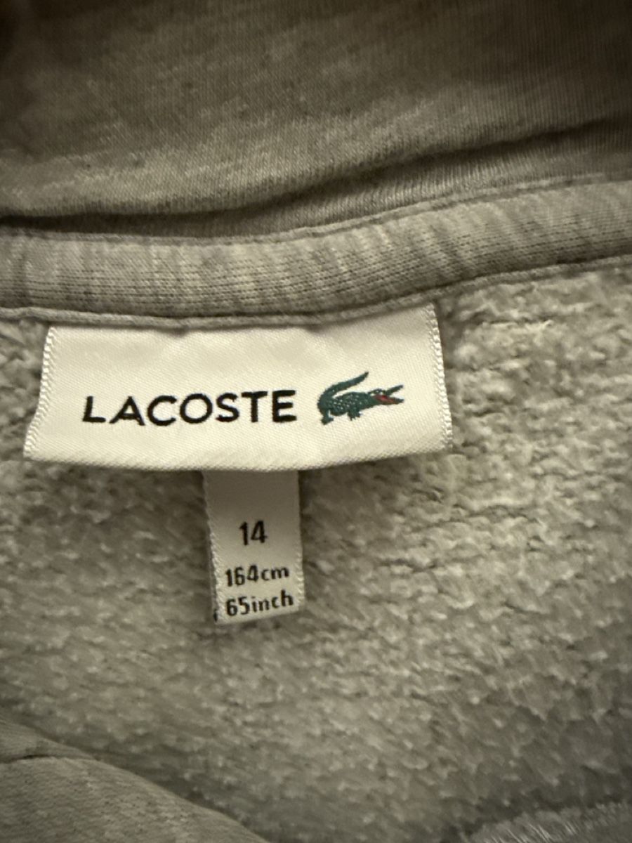 Lacoste Maglioni & Felpe: Lacoste Kapuzenpullover grau schwarz Grösse 164 cm – Usato da Rüschlikon venduto da clean-teeth 1
