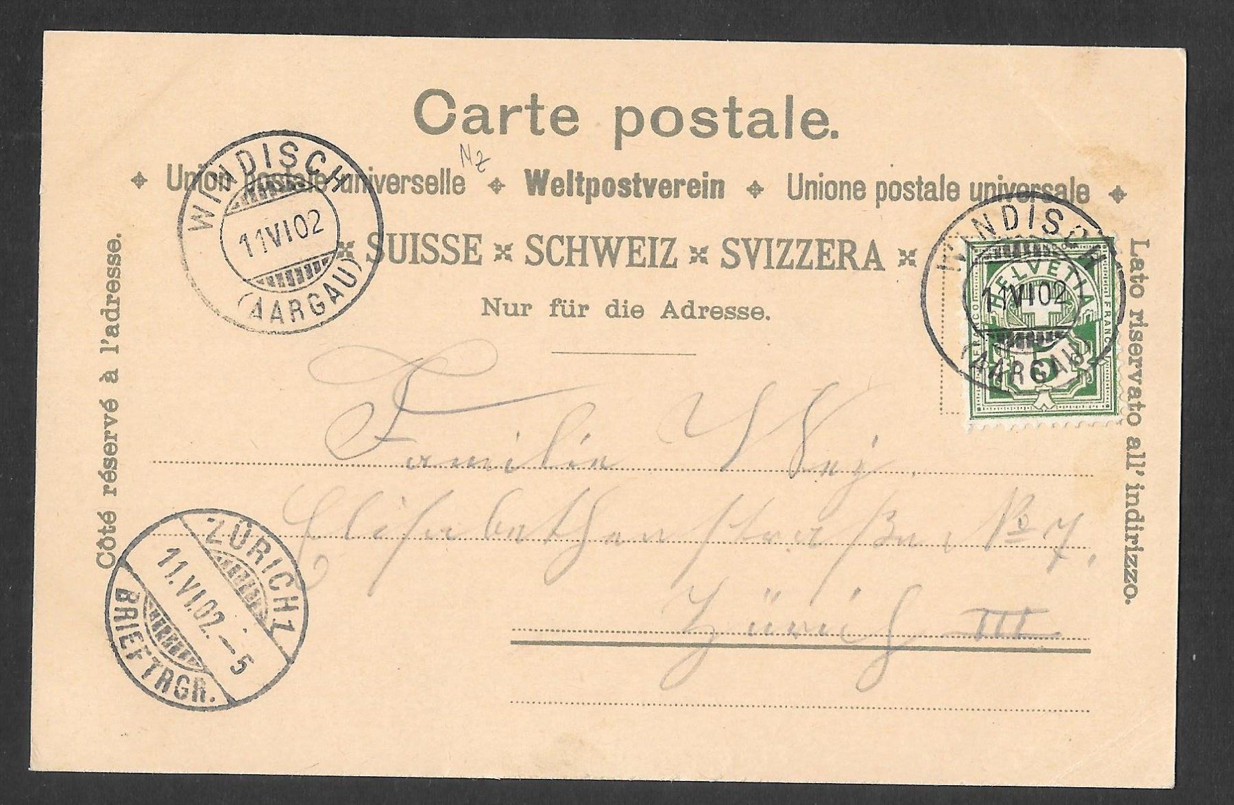 Cartoline postali: Windisch farbige Lithografie 4 Bilder – Usato da Olten venduto da clotaldi 1