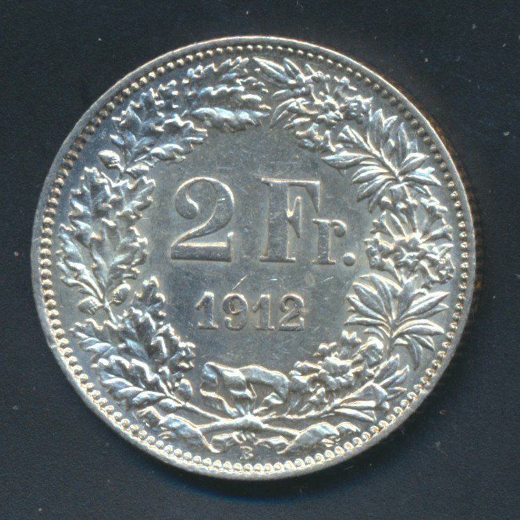 Tutti le monete: 2 Fr. 1912 unz – Usato da Roggwil BE venduto da Stampdealer3