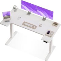 Schreibtisch höhenverstellbar elektrisch 160x74 Weiss