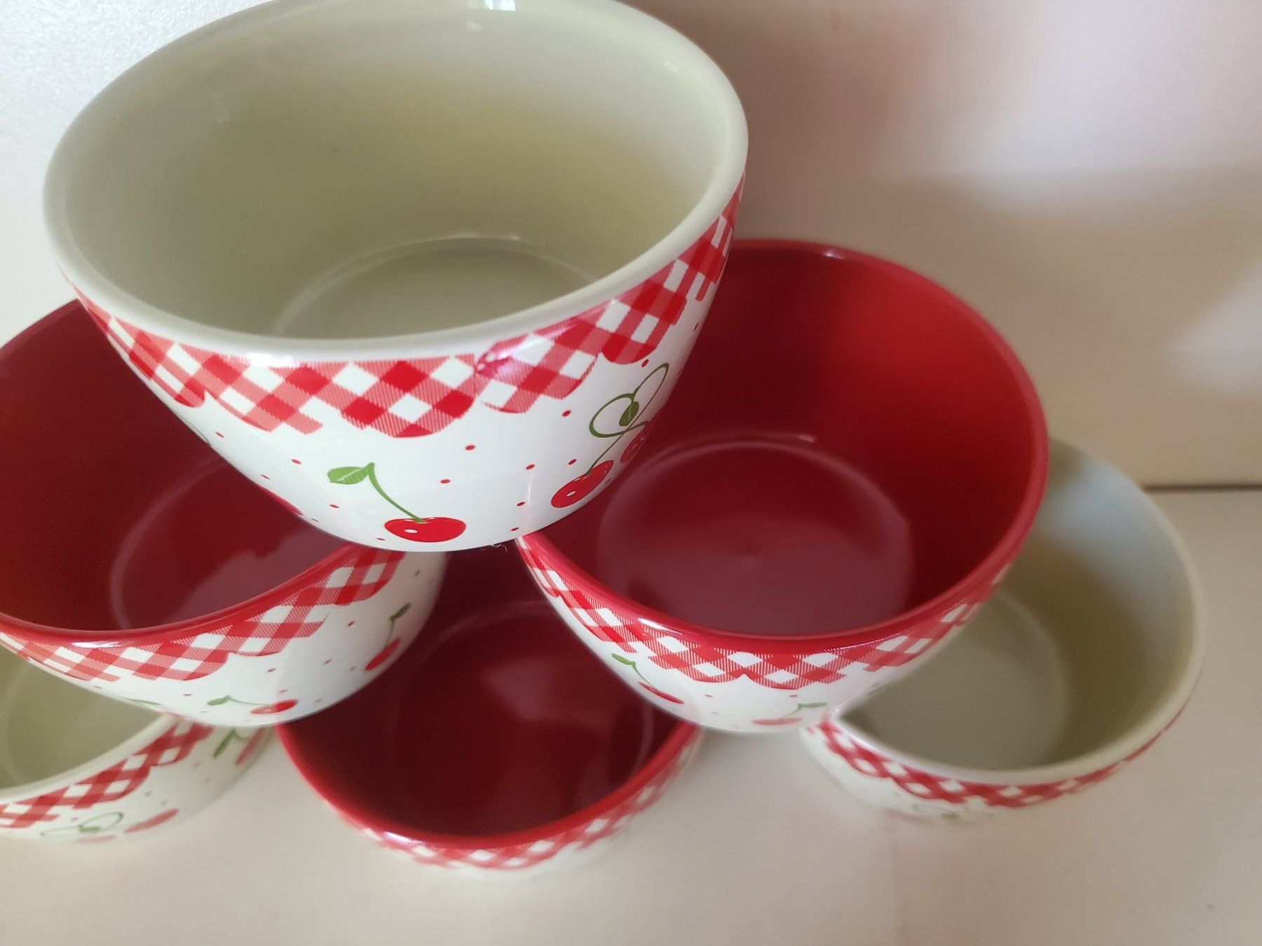 Ciotole: 6 petits bols décor de cerises rouges – Usato da Rennaz venduto da La_malle_du_dauphin 2