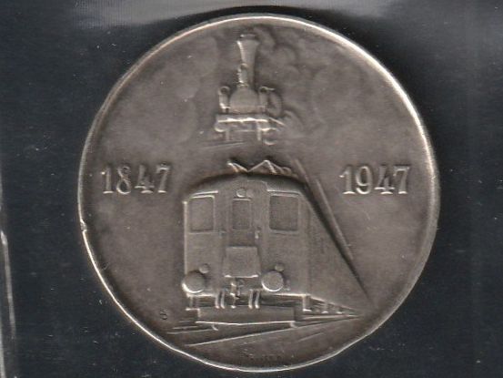 Medaillen: Medaille 100 Jahre Schweizer Eisenbahn – Gebraucht aus Rorschacherberg von fratovi2