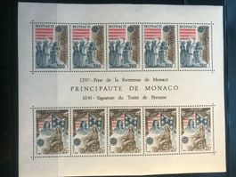 Monaco 1982 Kleinbogen Europa CEPT historische Ereignisse pf