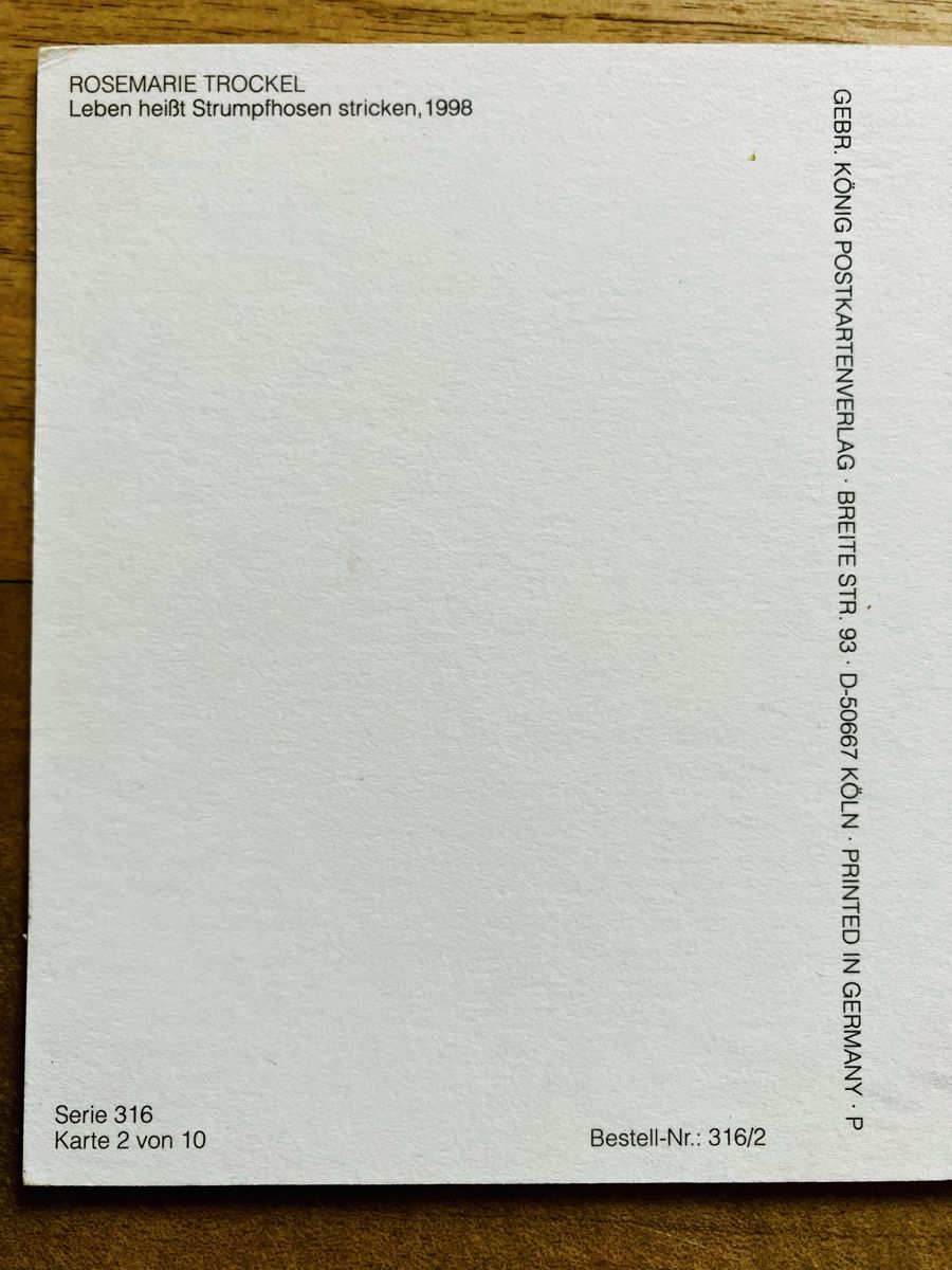Cartes postales: AK Rosmarie Trockel – Neuf (Voir description) à Buchs AG par Allerleis 2