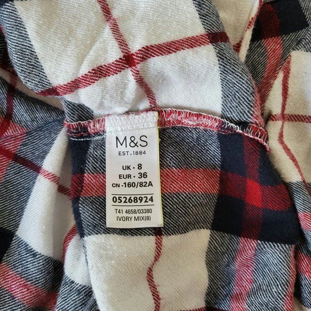 Camicette: Karo-Hemd M&S Collection Gr. 36 – Usato da Au SG venduto da SElena89 1