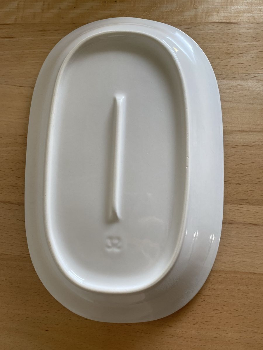 Rössler Servierplatten: Rössler Platte weiss mit blauem Rand Grösse 32 – Gebraucht aus Schwarzenburg von Michellu 5