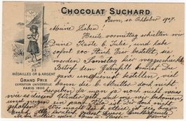 SUCHARD Postkarte - verwendet von BERN nach ZÜRICH