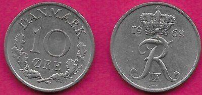 Alle Münzen: 1 Oere Dänemark 1962 – Gebraucht aus Kriens von TSCH1