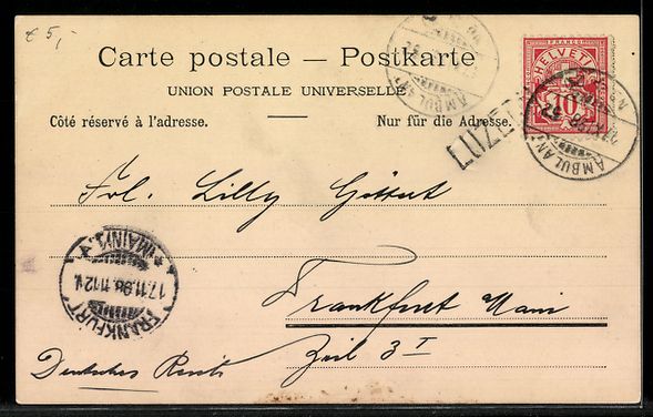 Cartoline postali: AK Lucerne, Panorama – Usato da Berlin venduto da bartko-reher 1