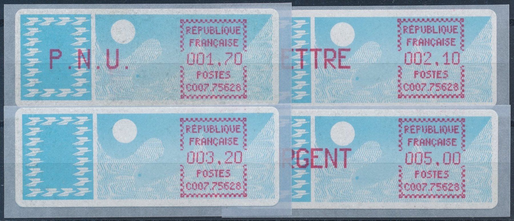 Tous les timbres: France 4 seltene ATM ** postfrisch – Neuf (Voir description) à Luzern par atms