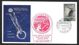 Spanien Sonderbrief Apollo 17 Madrid Tracking Station 1972