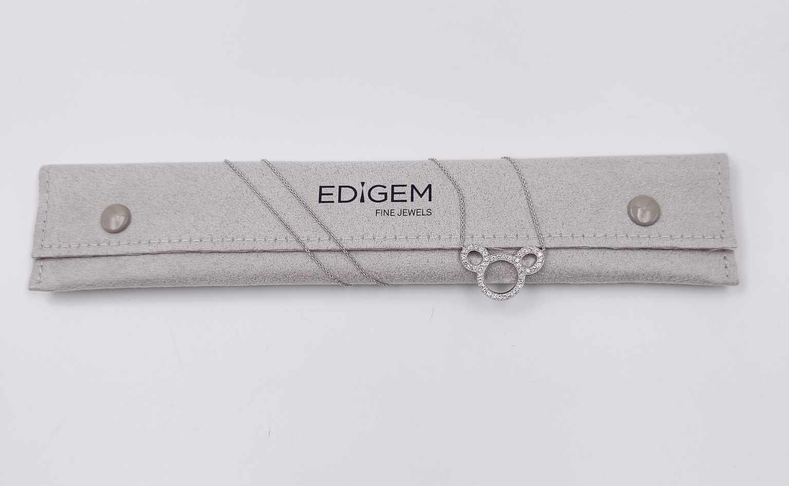 Ketten: WEISSGOLDCOLLIER MIT BÄRIGEM DIAMANTANHÄNGER – Gebraucht aus Luzern von EdiGem 9