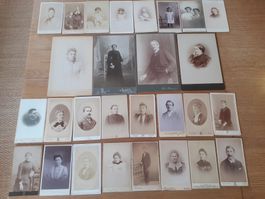 GENEVE GENF - LOT ANTIKER PHOTOGRAPHIEN - 4 CABs 24 CdV
