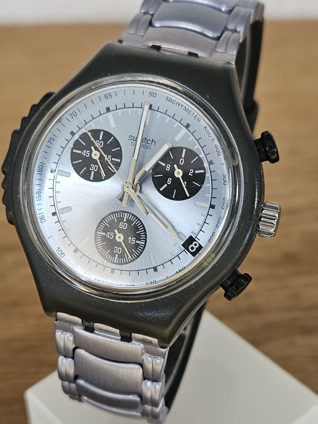 Swatch Orologi: Swatch Chrono Alarm "Teamwork" Herrenuhr 39mm – Usato da Flamatt venduto da pie_f9zm