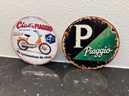 PIAGGIO / METALL Blechtafel für Dekoration NEU! 2 Stück!