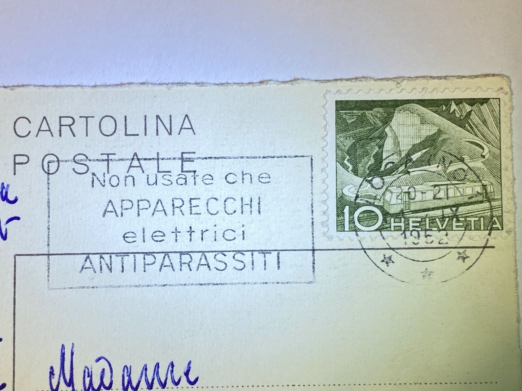 Ansichtskarten: Briefmarken / Ansichtskarte / Flaggenstempel – Gebraucht aus Zollikofen von Paul-42 1
