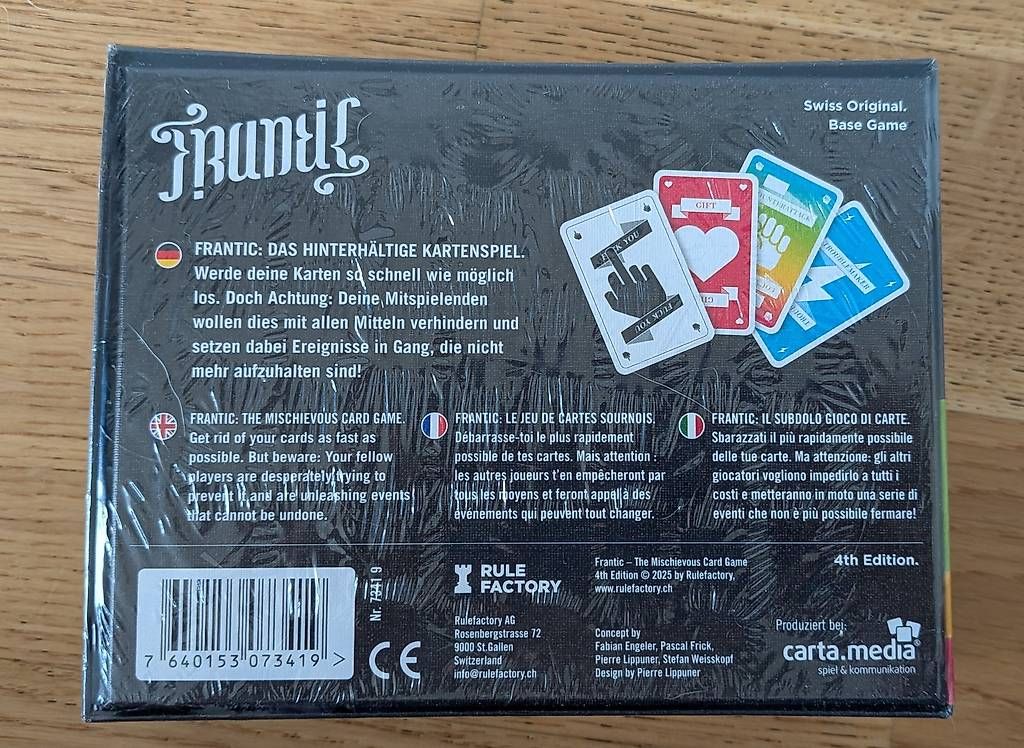 Spiele: Kartenspiel Frantic – Neu und originalverpackt aus Kriens von mar_6wy6 1