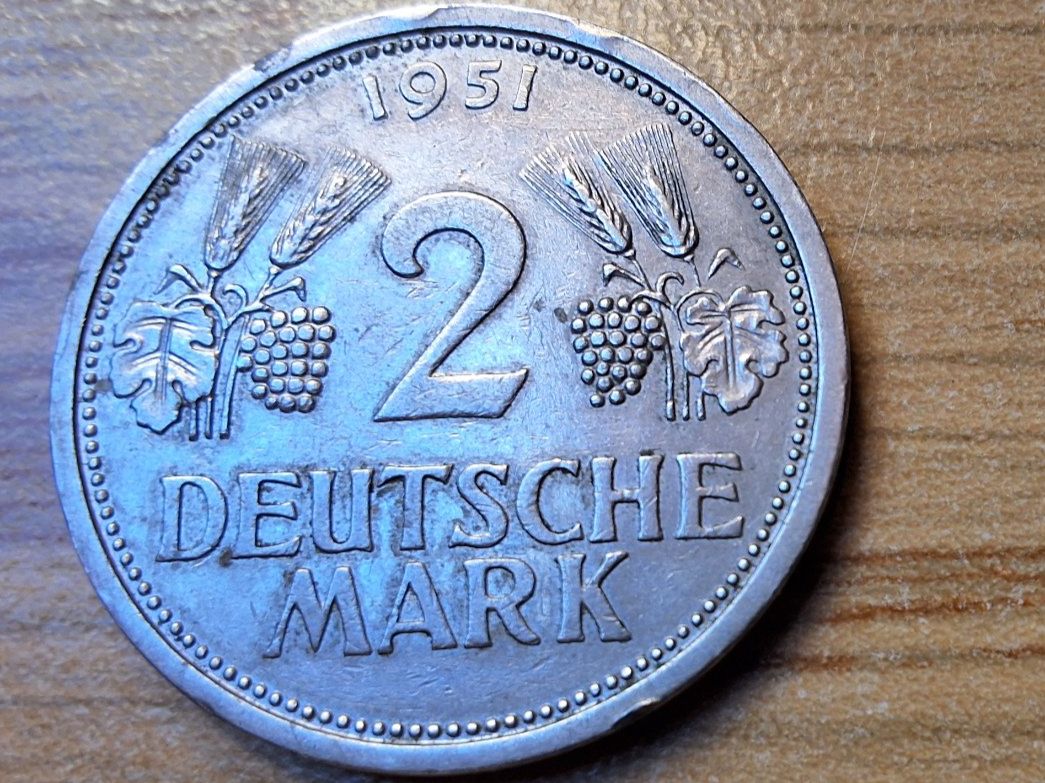Toutes les monnaies: Deutschland 2 Mark 1951 J – D'occasion à Münchenstein par purbach1 8