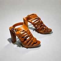 NEUE Gianvito Rossi  Sandalen Cognac Leder Plateau Gr.- 36