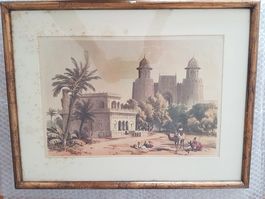 Lot de 4 tableaux /illustrations empire moghol Pakistan