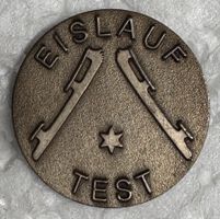 Eislauf Test Medaille, Vintage Eislaufen, Rarität