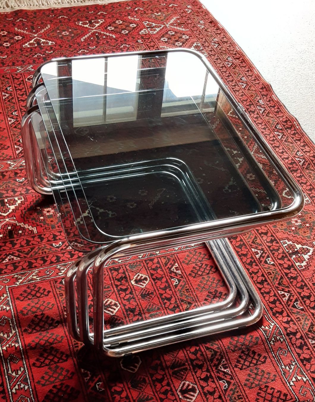 Set de table et chaises: Glastisch 3er Set – D'occasion à Uitikon Waldegg par Tibi07
