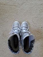 schöne silberfarbene Stiefel in Gr. 40