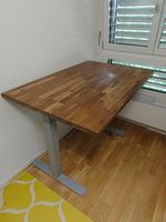 ⛩️ Elektrischer Stehschreibtisch Massivholzplatte 120x80