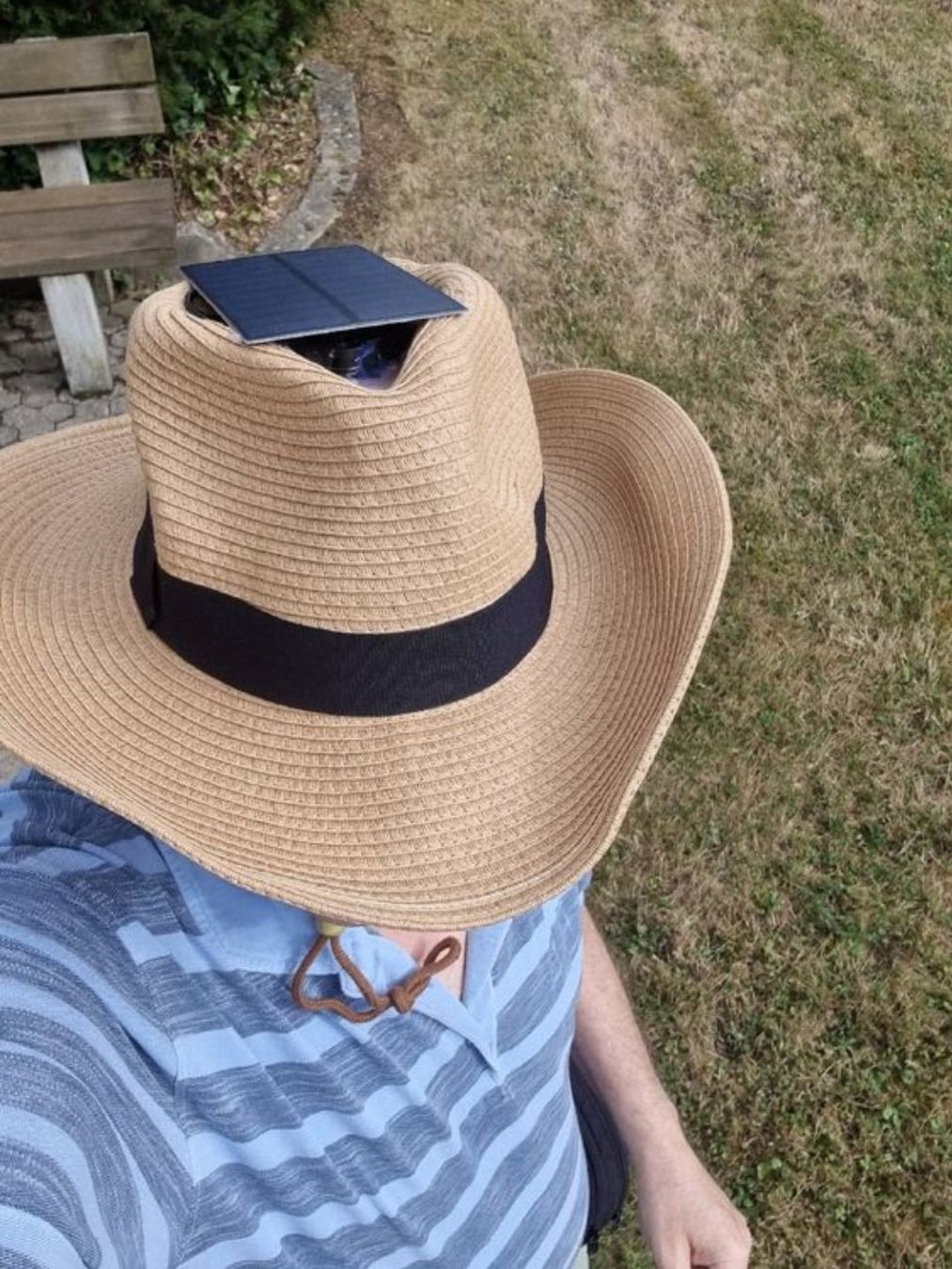 Chapeaux, bonnets & casquettes: Strohhut mit Lüftung Solarbetrieben – Neuf (Voir description) à Reinach AG par ModellbauerEisenbahn 1
