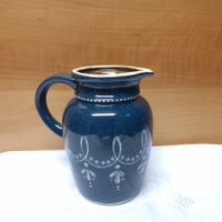 Versand möglich. Schöner, alter Keramik Krug, blau