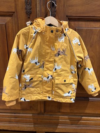 Kinder Regenjacke mit Hunde Muster, Grösse 98/104